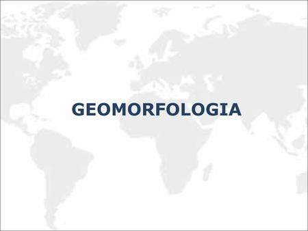 Geomorfologia.