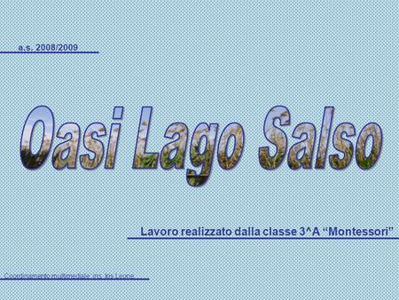 Oasi Lago Salso Lavoro realizzato dalla classe 3^A “Montessori”