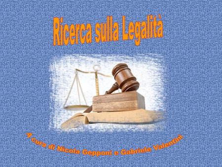 Ricerca sulla Legalità