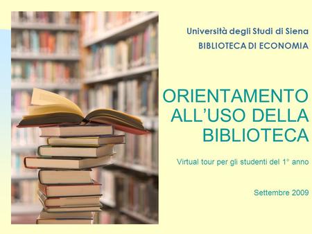 Università degli Studi di Siena BIBLIOTECA DI ECONOMIA