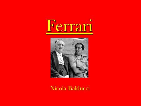 Ferrari Nicola Balducci.