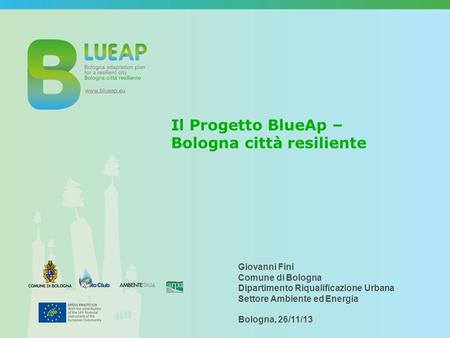 Il Progetto BlueAp – Bologna città resiliente