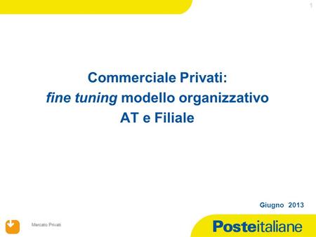 Commerciale Privati: fine tuning modello organizzativo AT e Filiale