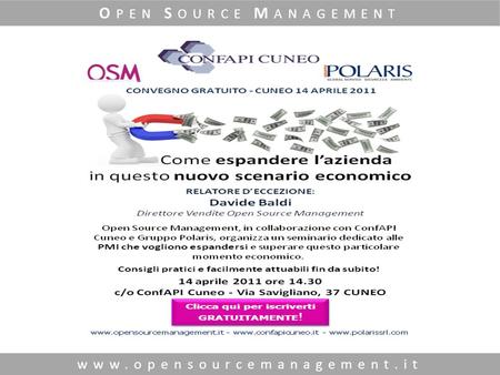 Www.opensourcemanagement.it O PEN S OURCE M ANAGEMENT.