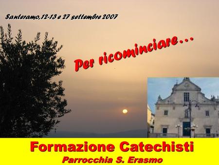 Formazione Catechisti Parrocchia S. Erasmo