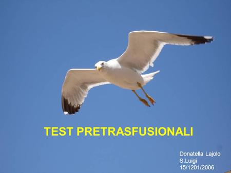 TEST PRETRASFUSIONALI