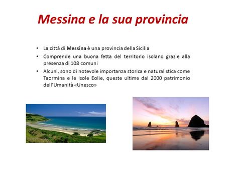 Messina e la sua provincia