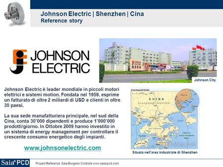 Johnson Electric | Shenzhen | Cina Reference story