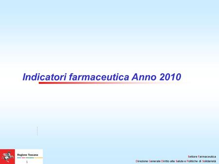 Titolo della Presentazione: 32pt Arial, Grassetto, Nero Lunghezza massima consigliata: 2 linee Settore Farmaceutica Direzione Generale Diritto alla Salute.
