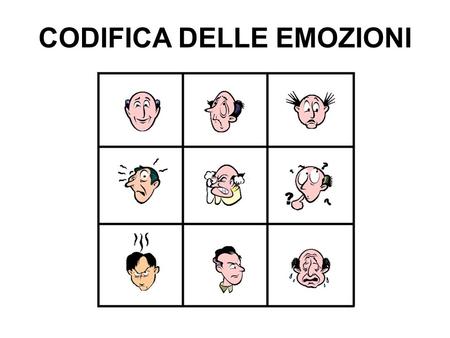 CODIFICA DELLE EMOZIONI