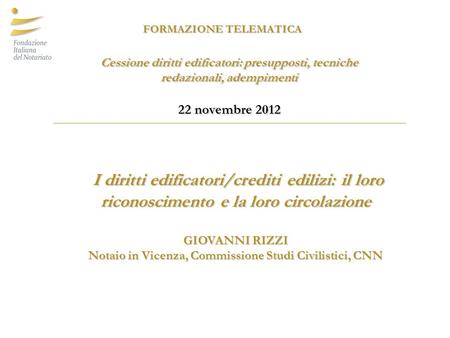 Notaio in Vicenza, Commissione Studi Civilistici, CNN