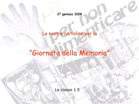 “Giornata della Memoria”