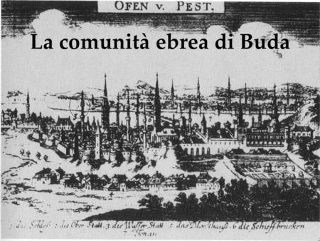 La comunità ebrea di Buda. Linizio Gli ebrei arrivarono al castello di Buda dopo linvasione dei tartari. Prima abitavano vicino al cosiddetto cancello.