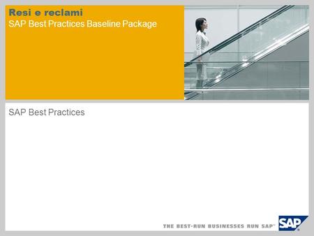 Resi e reclami SAP Best Practices Baseline Package