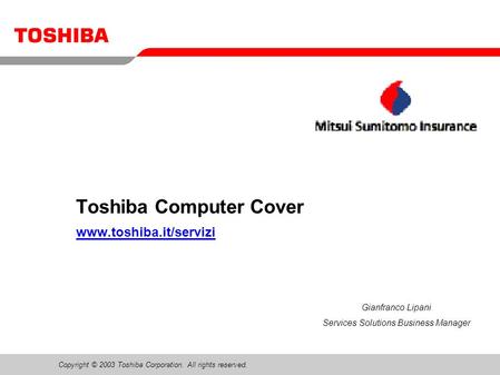 Toshiba Computer Cover