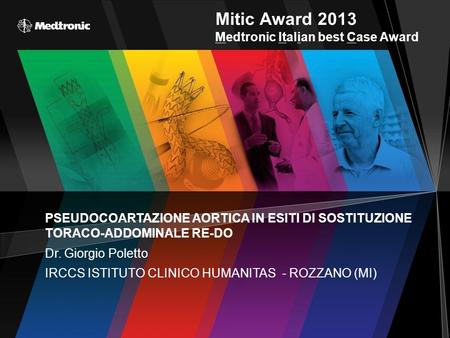 Mitic Award 2013 Medtronic Italian best Case Award