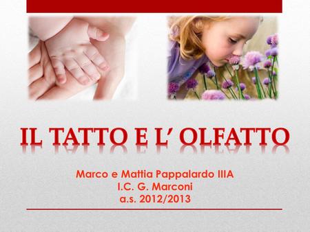Marco e Mattia Pappalardo IIIA I.C. G. Marconi a.s. 2012/2013