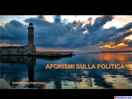 AFORISMI SULLA POLITICA