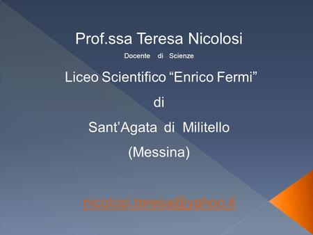 Prof.ssa Teresa Nicolosi