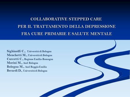 Collaborative stepped care per il trattamento della depressione