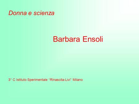 Donna e scienza Barbara Ensoli