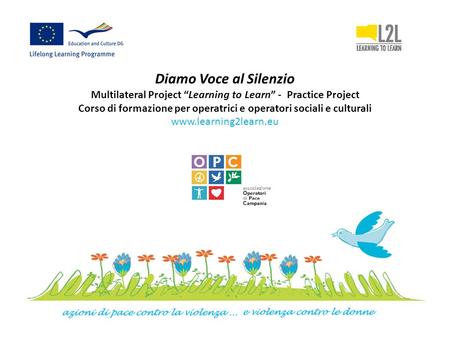 Diamo Voce al Silenzio Multilateral Project “Learning to Learn” - Practice Project Corso di formazione per operatrici e operatori sociali e culturali.