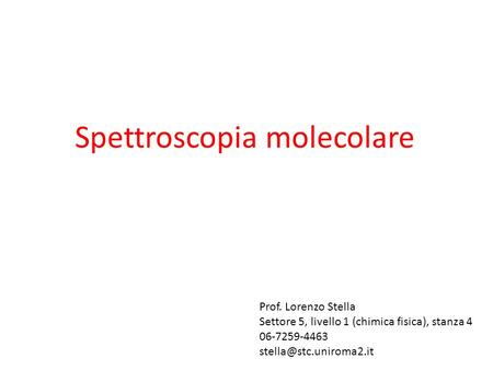Spettroscopia molecolare