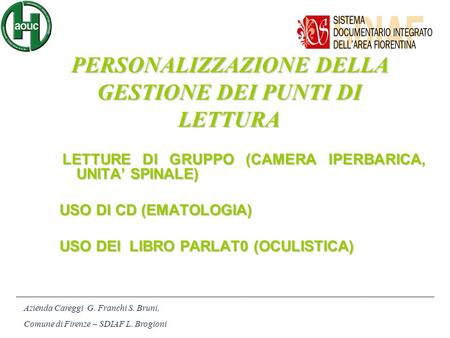 PERSONALIZZAZIONE DELLA GESTIONE DEI PUNTI DI LETTURA