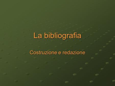 Costruzione e redazione