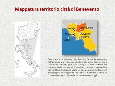Mappatura territorio città di Benevento