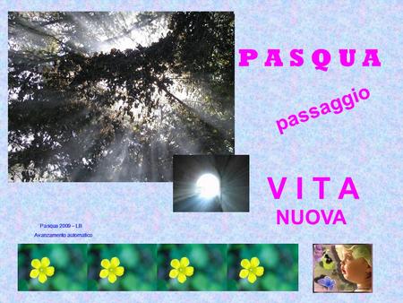 V I T A P A S Q U A passaggio Pasqua 2009 – LB Avanzamento automatico NUOVA.