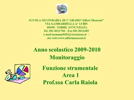 Anno scolastico Monitoraggio