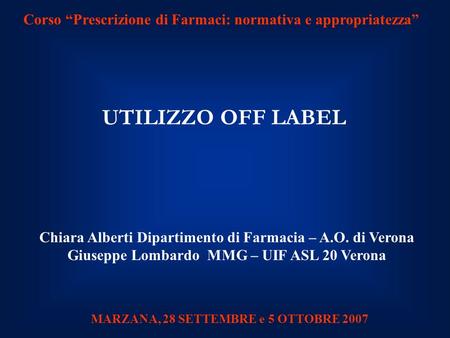 Corso “Prescrizione di Farmaci: normativa e appropriatezza”