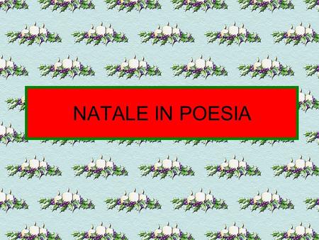 NATALE IN POESIA.