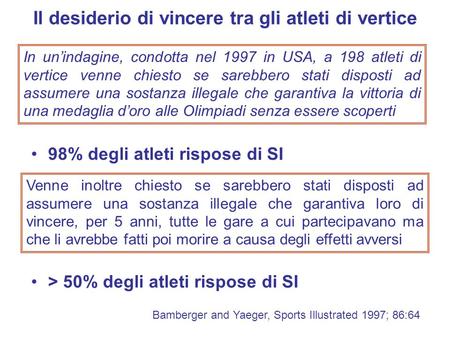 Il desiderio di vincere tra gli atleti di vertice