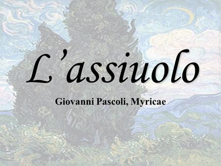 Giovanni Pascoli, Myricae