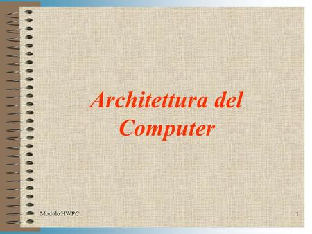 Architettura del Computer