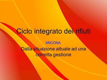 Ciclo integrato dei rifiuti