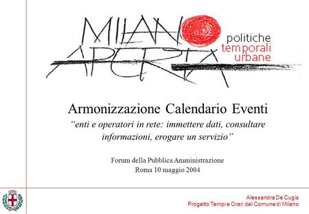 Armonizzazione Calendario Eventi
