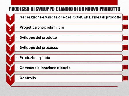 PROCESSO DI SVILUPPO E LANCIO DI UN NUOVO PRODOTTO