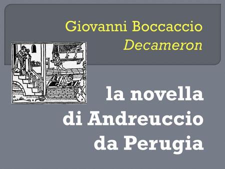 Giovanni Boccaccio Decameron