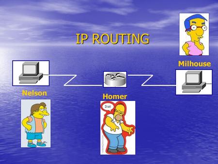 IP ROUTING Milhouse Nelson Homer.