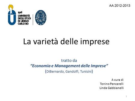 La varietà delle imprese