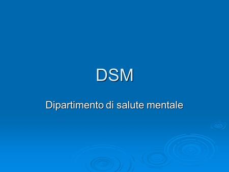 Dipartimento di salute mentale