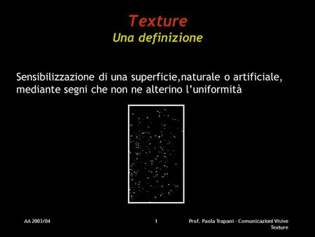 Texture Una definizione