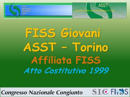 FISS Giovani ASST – Torino Affiliata FISS Atto Costitutivo 1999.