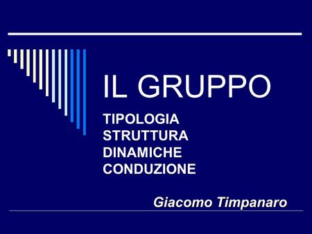 TIPOLOGIA STRUTTURA DINAMICHE CONDUZIONE Giacomo Timpanaro