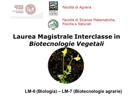 Biotecnologie Vegetali