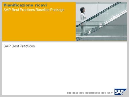 Pianificazione ricavi SAP Best Practices Baseline Package