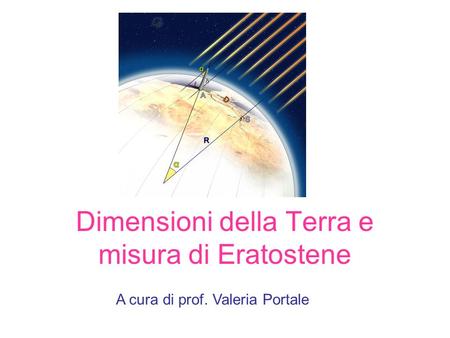 Dimensioni della Terra e misura di Eratostene